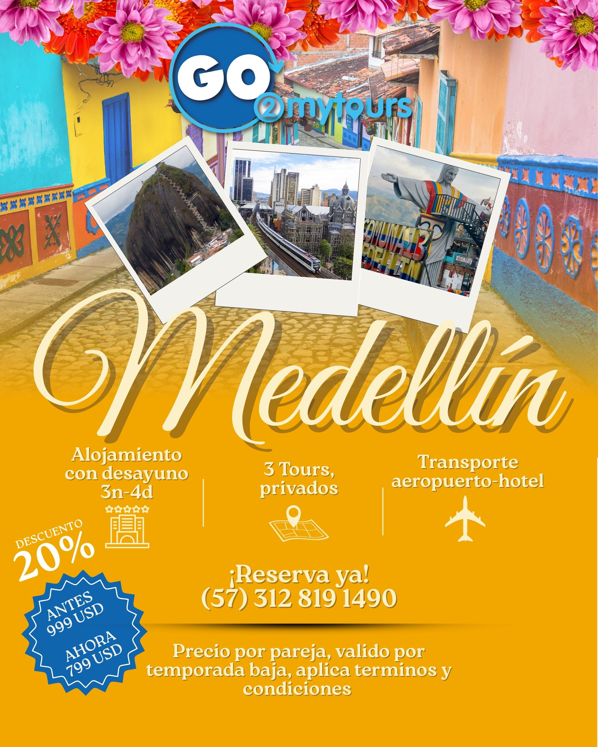 Medellín en 4 Días: Paquete con Hotel, Tours Privados y Traslados Incluidos